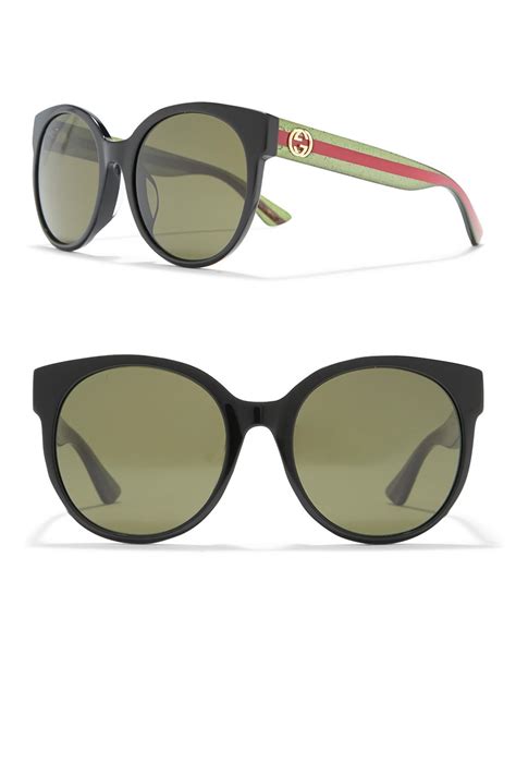 gucci rectangle frames|56mm round sunglasses gucci.